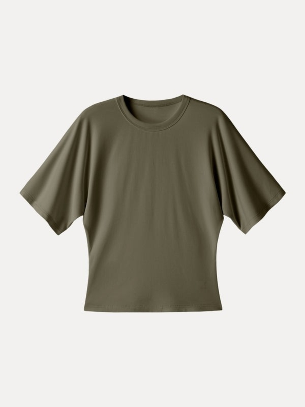 OGL Elevated Cotton-Blend Essential Tee In Olive